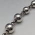 Vintage sterling silver large bead necklace 111g